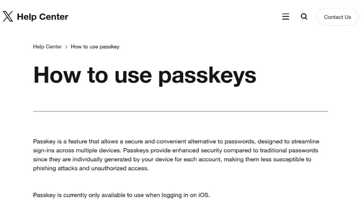 富宁苹果维修店铺分享iOS用户如何通过通行密钥(Passkey)登录 